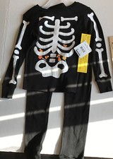 Way To Celebrate Boys 4, 5, or 6 Halloween Skeleton Candy Pajama Set Pant Shirt