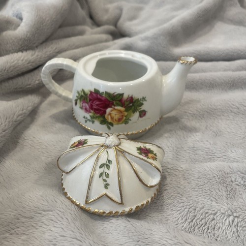 ROYAL ALBERT OLD COUNTRY ROSES BONE CHINA TEEKANNE BAND SCHLEIFE DECKEL - Bild 6 von 7