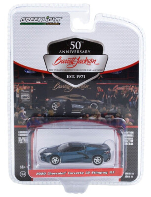 2020 Chevrolet Corvette C8 Stingray 1LT ** Greenlight Barrett Jackson 1:64