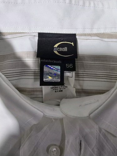 JUST CAVALLI BY ROBERTO CAVALLI UNIQUE CASUAL ITALIAN COTTON SHIRT 56,XL - Picture 8 of 11