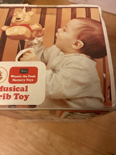 Vintage Winnie The Pooh Musical Lullaby Baby Crib Musical Crib Toy Original Box - Picture 3 of 10