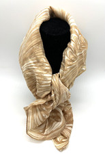 Vintage Square Rayon and Silk Scarf Beige Cream Swirl Japan 29" RN 3988