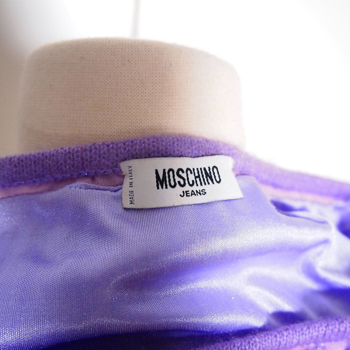 ワンピース MOSCHINO Women Mid Skirts 04460553 2555 PURPLE Moschino Knit Skirt Under the Knee Purple Wool Blend Womens