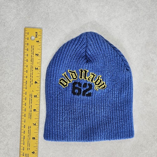 Vtg Old Navy Toddler Size 2T-3T Blue Double Knit Thick Winter Beanie Hat Rare - Picture 4 of 5