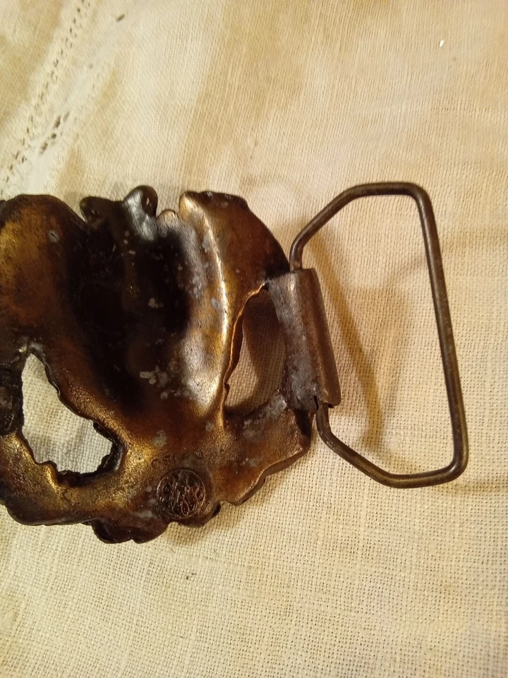 Hebilla de cinturón hombre verde - Bergamota latón funciona - Dios romano D-180 limitado - De colección  Foto 4 de 4