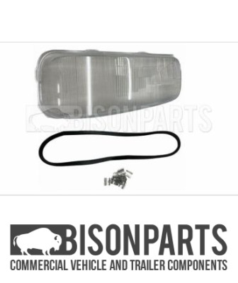 *FITS MERCEDES ATEGO 1998-2004 RIBBED HEADLAMP GLASS KIT DRIVER SIDE RH MER433