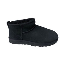 UGG Men's Classic Ultra Mini Black Suede Ankle Boots 1137391