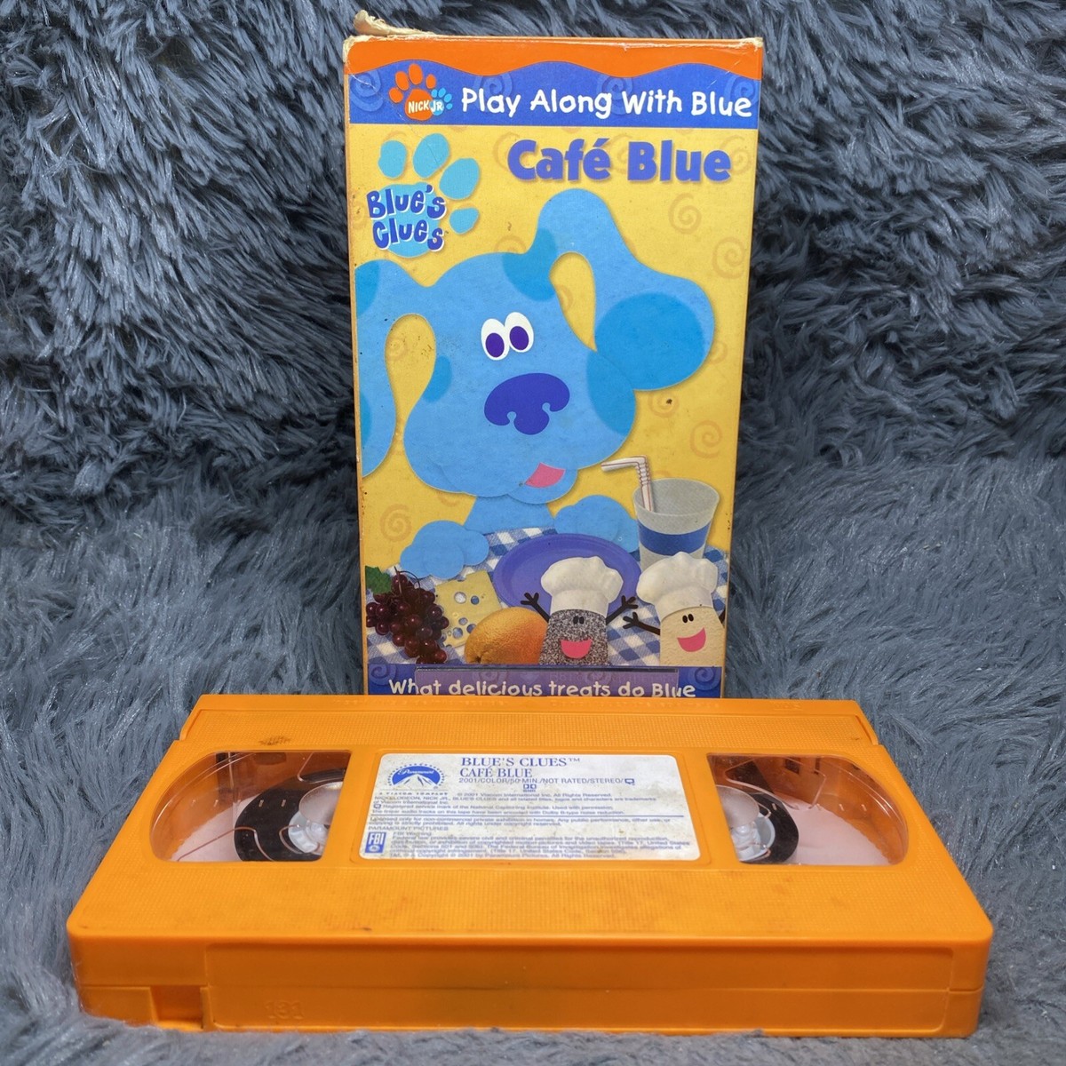 Blues Clues Cafe Blue VHS Tape 2001 Nick Jr Math Restaurant