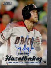 A4448- 2017 Stadium Club Autographs #SCAJH Jeremy Hazelbaker Auto - NM-MT