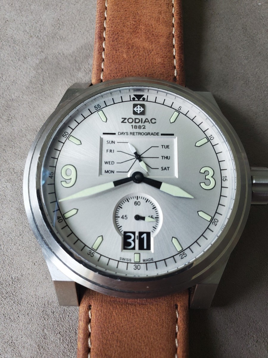 Zodiac ZMX Men's ZO8564 Aviator Stainless Steel Watch | eBay Zodiac ZMX Men's ZO8564 Aviator Stainless Steel Watch | eBay