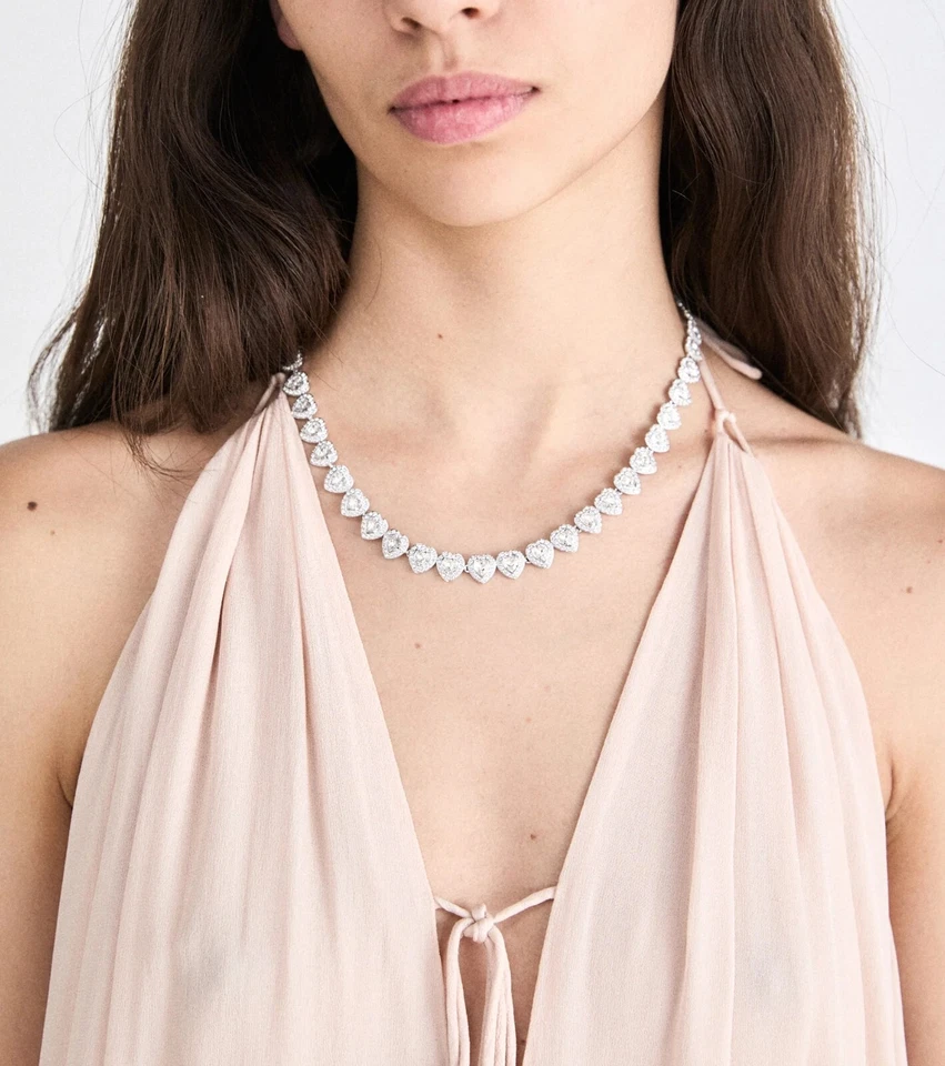 NUEVO EN CAJA 5720857 Ariana Grande x SWAROVSKI Pave Heart Collar Tenis atemporal Foto 4 de 4