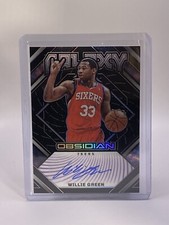 2022-23 Obsidian Willie Green Auto Electric Etch Purple Galaxy #’d /75 76ers