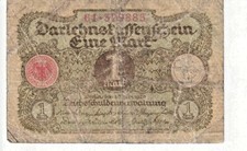 1920 Germany 1 Mark Banknote  P# 58 - Good - # 23499