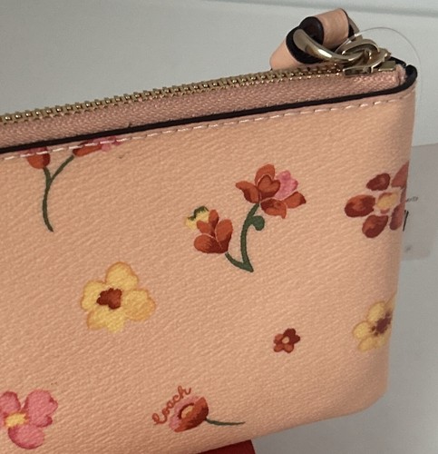 🐼💦 Bolso Muñequera Coach C8701 🐼💦 Místico Floral Flor Cuero Tarjeta 🐼 D702 - Imagen 4 de 9