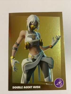 Fortnite GOLDEN FRAME SERIES Sticker # 139 DOUBLE AGENT HUSH. Neuzustand