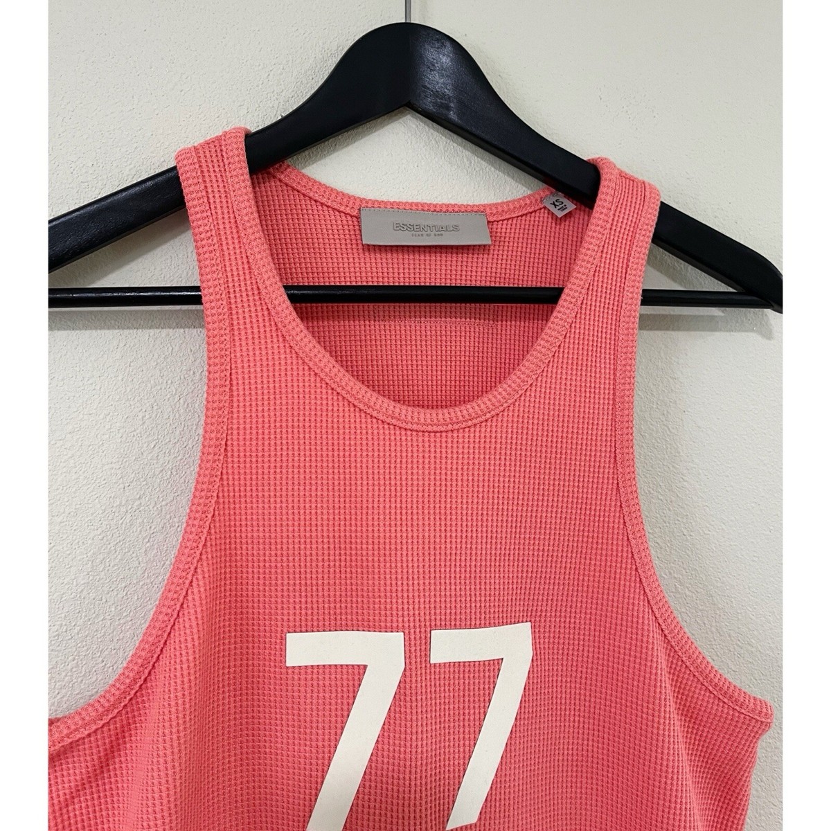 Fear Of God ESSENTIALS Size XS Coral Waffle Knit 77 Tank Top