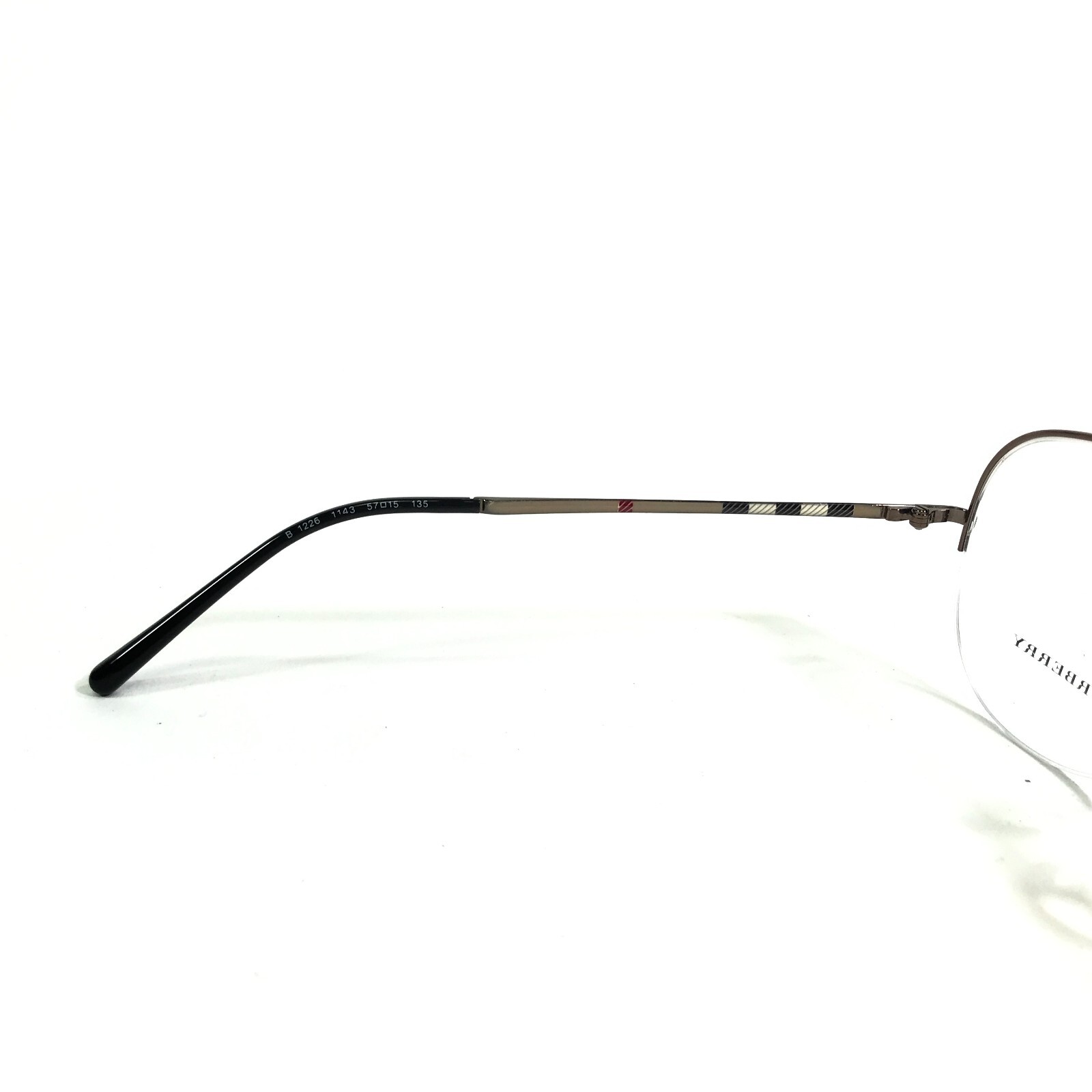 Burberry Eyeglasses Frames B 1226 1143 Brown Round Nova Check Half Rim 57-15-135 thumbnail 8