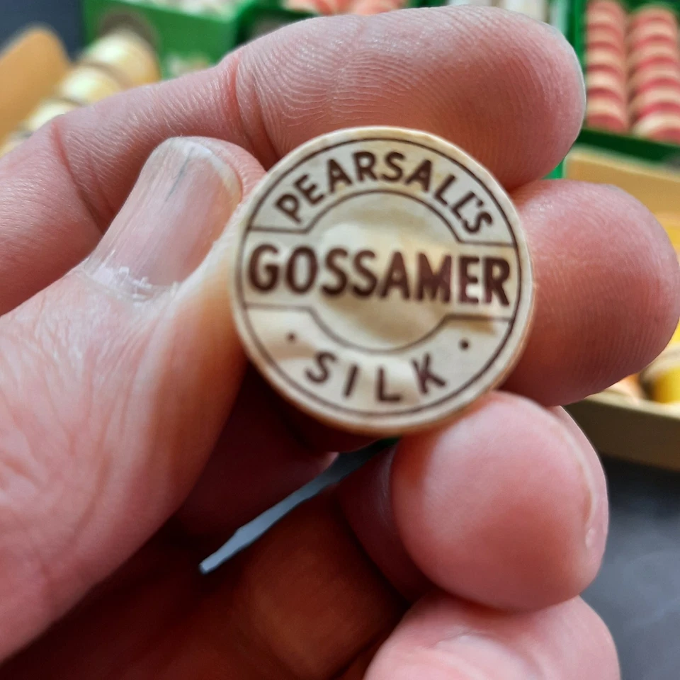 Pearsall's Gossamer Silk Thread Fly Tying Thread Vintage Wood Spools - Image 2 of 3