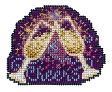 Cross Stitch Kit  Mill Hill 2022 Winter Holiday New Year Cheers MH18-2234