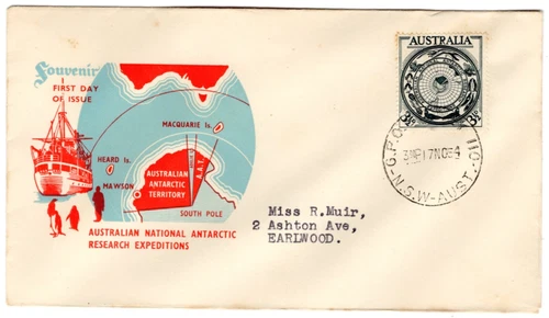 1954 Nov 17th. Royal First Day Cover. Australian Antarctic Research Expedition.