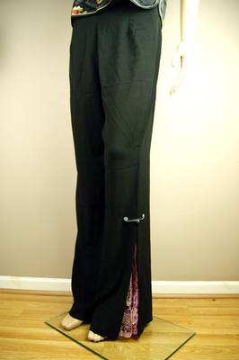 Neue traditionelle wunderschöne schwarze chinesische orientalische Schlaghose Stickerei Hose