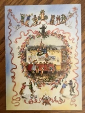 MINT 1992 Unused Vintage Tasha Tudor Christmas Corgi Greeting CARD Jenny Wren