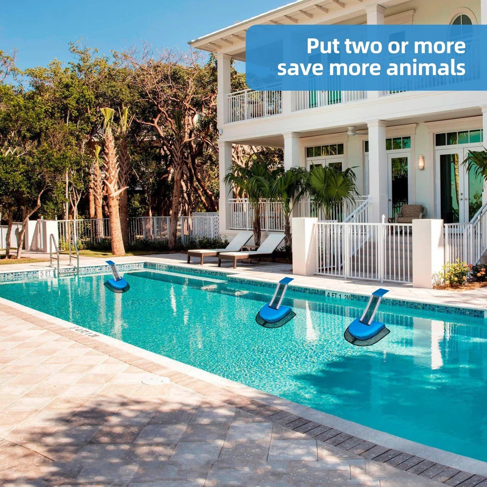 2 Pack Pool Animal Escape Ramp Frog Saver Log Wildlife Rescue Device for Pools - Image 3 of 4