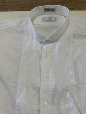 Men  s NWOT Neil Allyn Polyester Cotton White Tuxedo Shirts Size 4XL 34/35