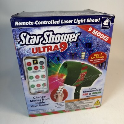 STAR SHOWER ULTRA 9 PATTERN CHRISTMAS LASER LIGHT SHOW PROJECTOR WITH REMOTE