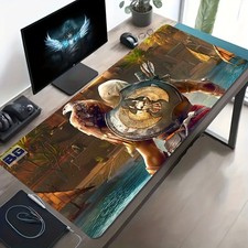 A Large Gaming Mouse Pad Featuring a Design of an Ancient Egyptian Warrior Hol