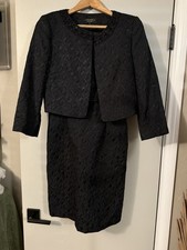 Tahari  Artur S. Levin LUXE Women’s Black Dress Suit Size 6 Beaded Embellish