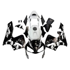 ABS Black White Fairings For Honda 2003 2004 CBR600RR 03 04 Injection Bodywork