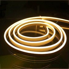 DC12V Warm White Silicone LED Neon Rope Light, Waterproof for Indoor Outdoo...