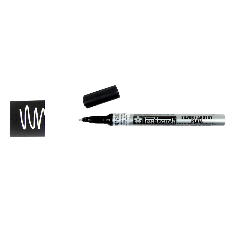 41302 Sakura Pen-Touch Paint Marker, Fine 1.0mm, Metallic Silver, Pack of 1