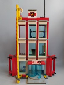 LEGO City #60110 Fire Station Set - NEAR COMPLETE - Missing Vehicle/Figures - AS