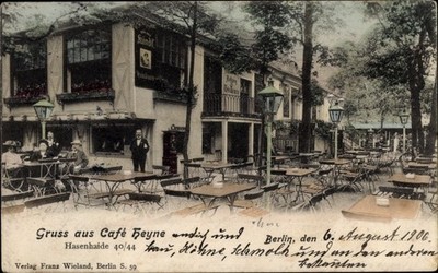 Postcard Berlin Kreuzberg, cafe Heyne, Hasenheide 40/44 - 10546835