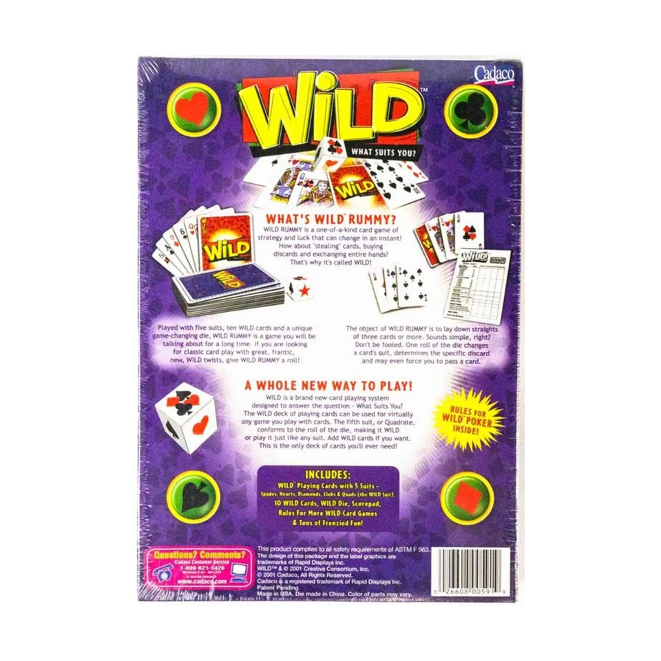 Cadaco Boardgame Wild - What Suits You? (Rummy Ed) Box Fair/VG+ - Image 2 of 2