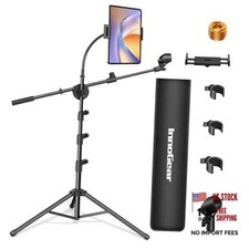 Mic Stand, 6 in Microphone Stand Floor with Tablet Phone Holder Height 1