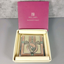 Mackintosh Compact Mirror Metal & Enamel In Original Box Vintage Past Times