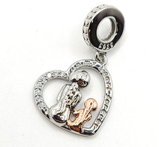 Mother Daughter In My Heart Forever Heart Bracelet Sterling Silver Charm