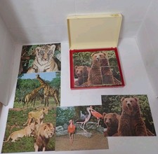 Vintage Block Cube Picture Puzzle Safari Animals Hermann Eichhorn West Germany