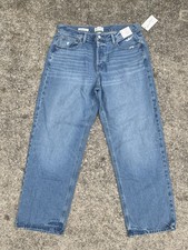 Universal Thread Mid Rise 90s Baggy Light Wash Blue Denim Women's Jeans Size 14