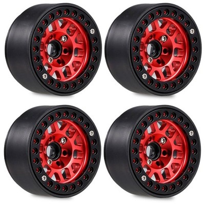 4 Stück 19 Metall Beadlock Radnabe Felge für 110 RC Crawler Axial SCX10 9