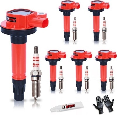 Set of 6 Upgraded Ignition Coil Pack and Spark Plug 2011-2020 for Ford F150 Expe