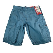 Unionbay Mens Mason Cargo Shorts Tidal Wave Blue Size 30 Vintage Fit New NWT