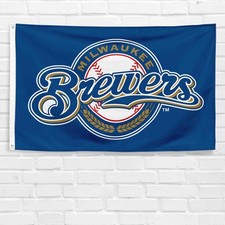 Brewers 3x5 ft Flag Wisconsin Baseball Team Sports Fan Gift Garage Banner