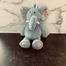 Steiff Plush Blue Elli Elephant "Earz" Stuffed 12" Ribbons German 064869 Ear Tag