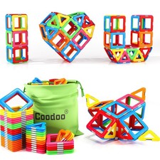 Upgraded Magnetic Blocks Tough Tiles STEM Toys for 3 Year Old Boys and Girls...