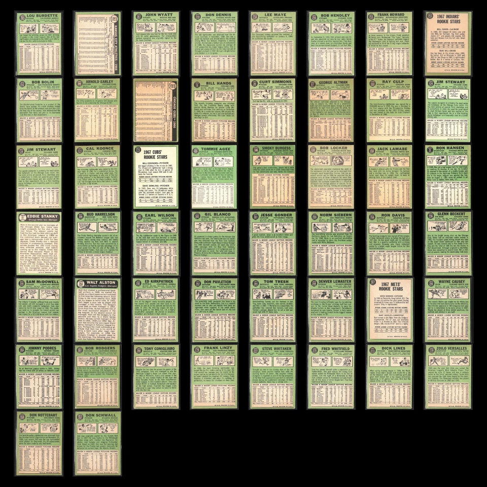 1967 Topps Lot 50 Vintage Baseball Cards Dealer Bulk Set Builder Commons VG MLB - Image 2 of 4