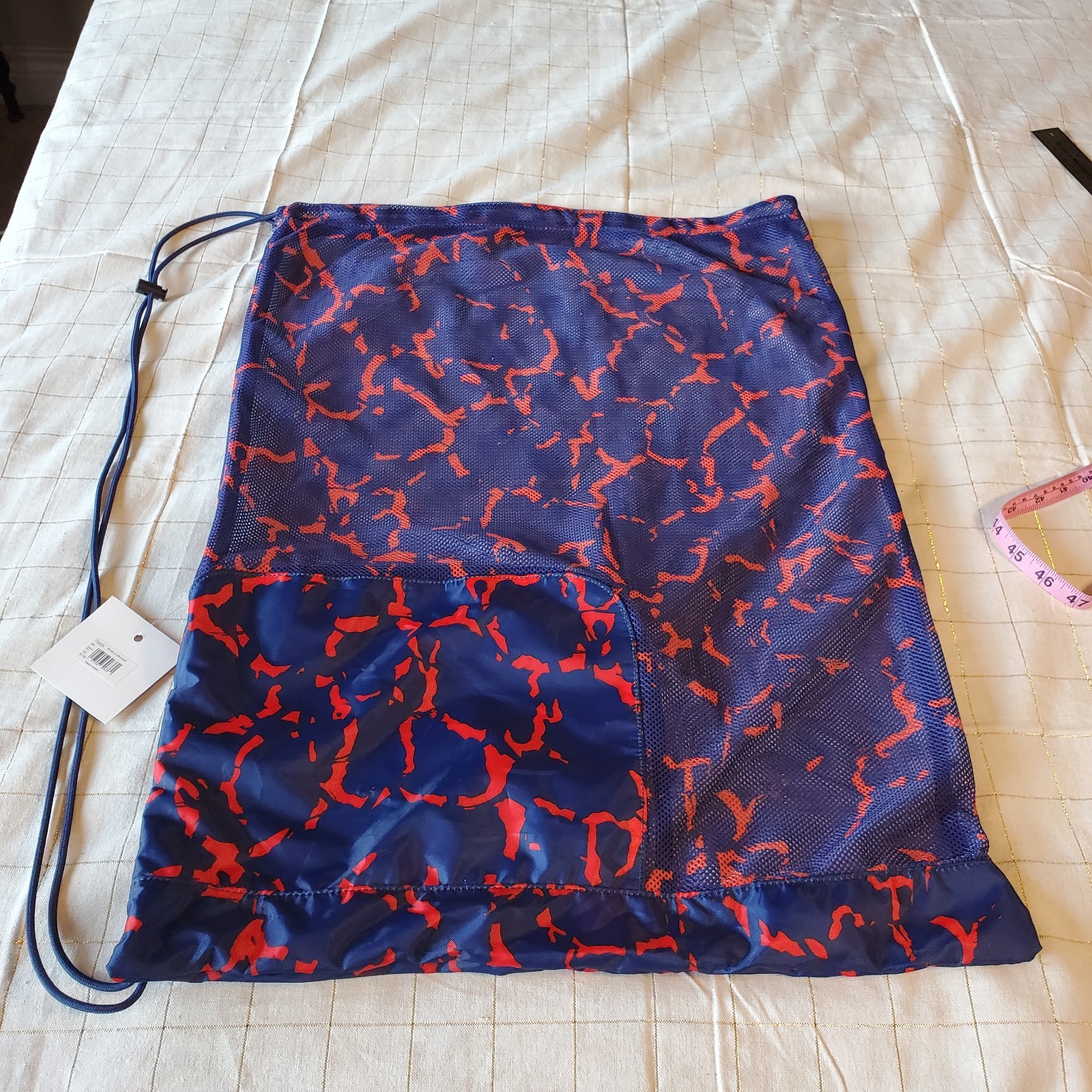 SPEEDO Ventilator Red Mesh Swimsuit Carry Bag Cinch NWT *flaw*